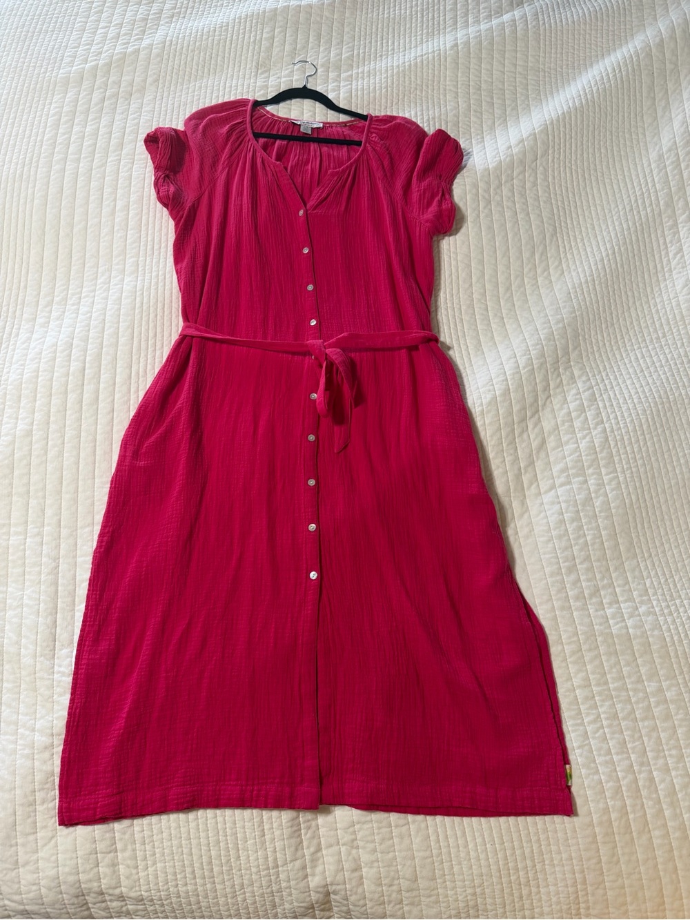 Tommy Bahama Island Soft Pink Cotton Gauze Maxi Dress L